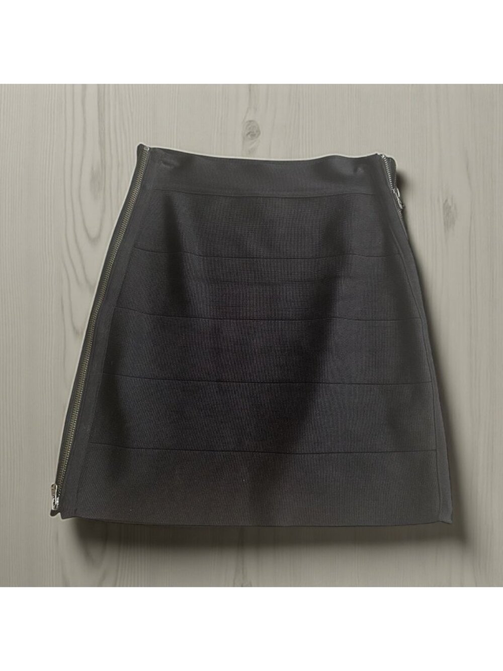 BEBE Black Y2K Side Zip Bandage Mini Skirt Size Small